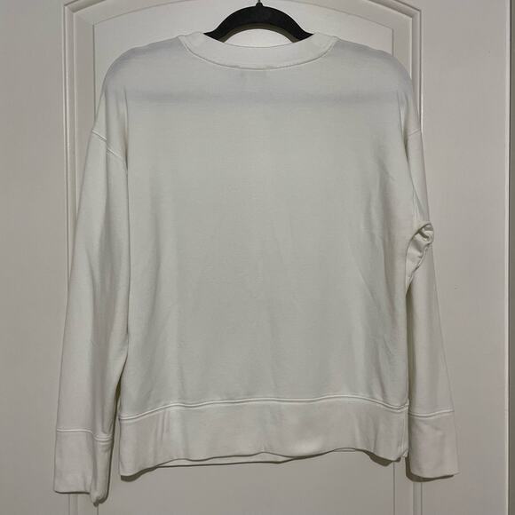 Athleta Balance White Henley Pullover Sweatshirt Crewneck Button Up Size XS - Picture 4 of 12
